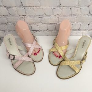 Women’s Worthington Sandals Pink & Yellow. Get 2 pairs of Sandals Size 10